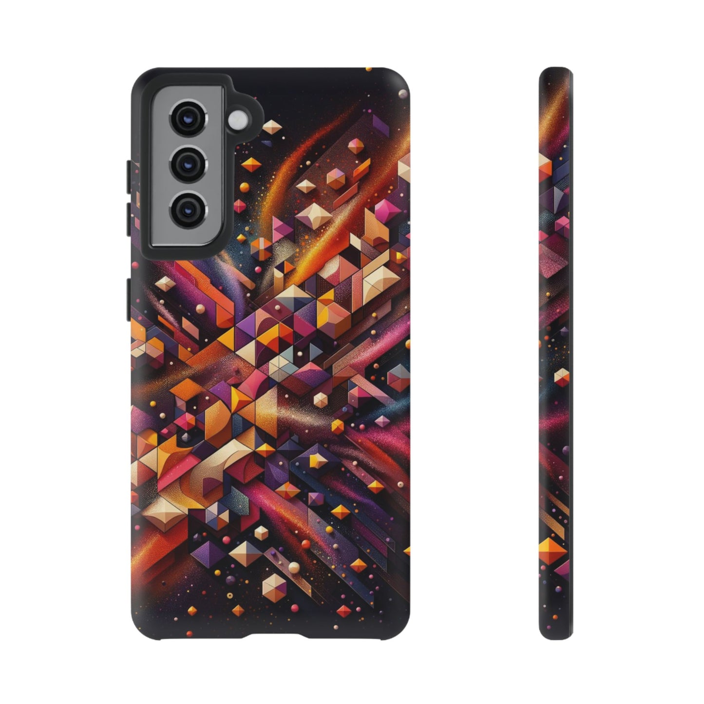 Vibrant Geometric Case | Futuristic Cosmic Art