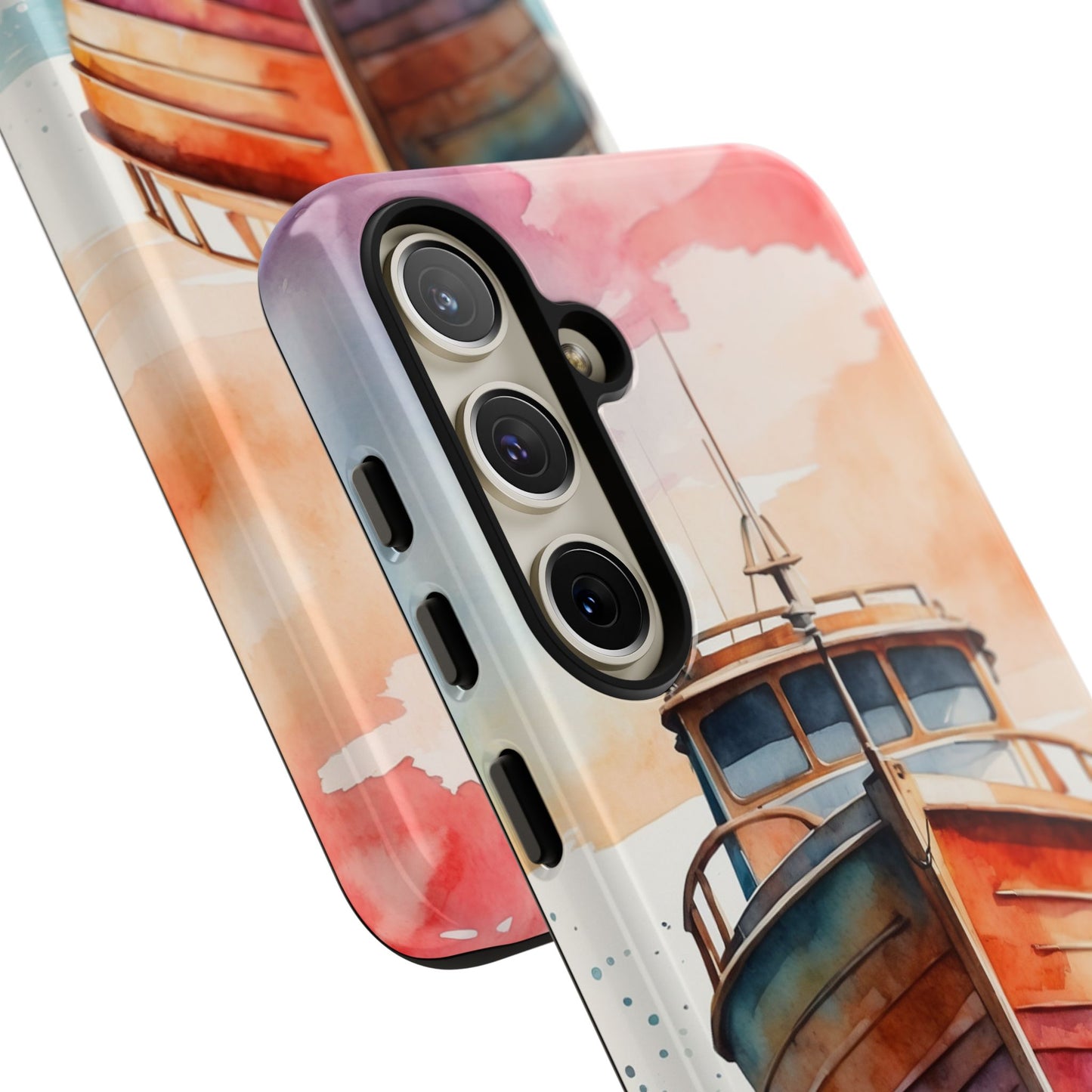 Sunset Sail Watercolor Boat – Samsung Galaxy Series Case