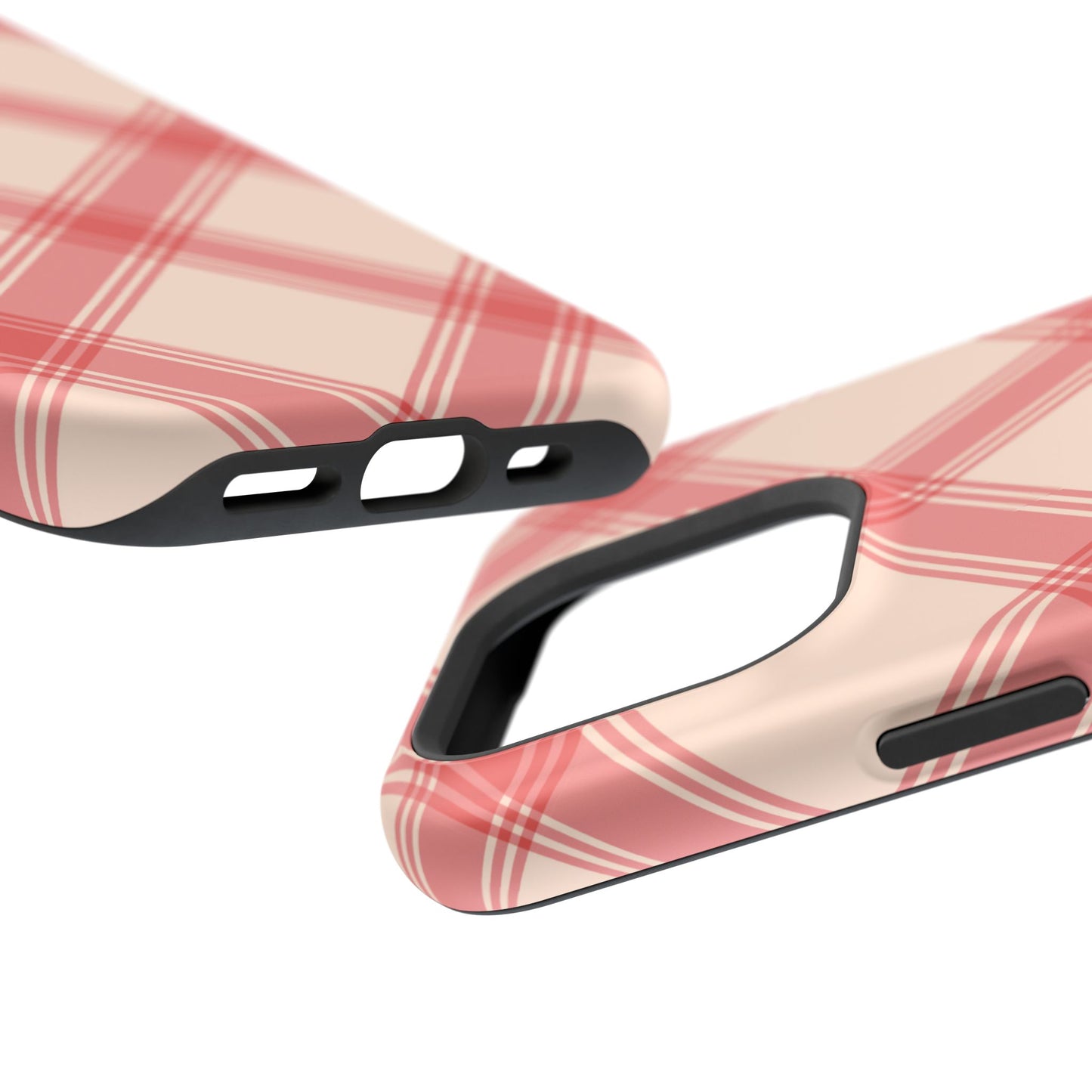 Soft Peachy Red Plaid MagSafe Case