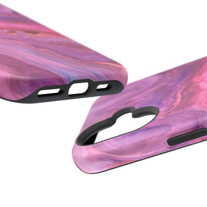 Lavender Dreamscape – MagSafe Case with Abstract Purple & Pink Marble Art