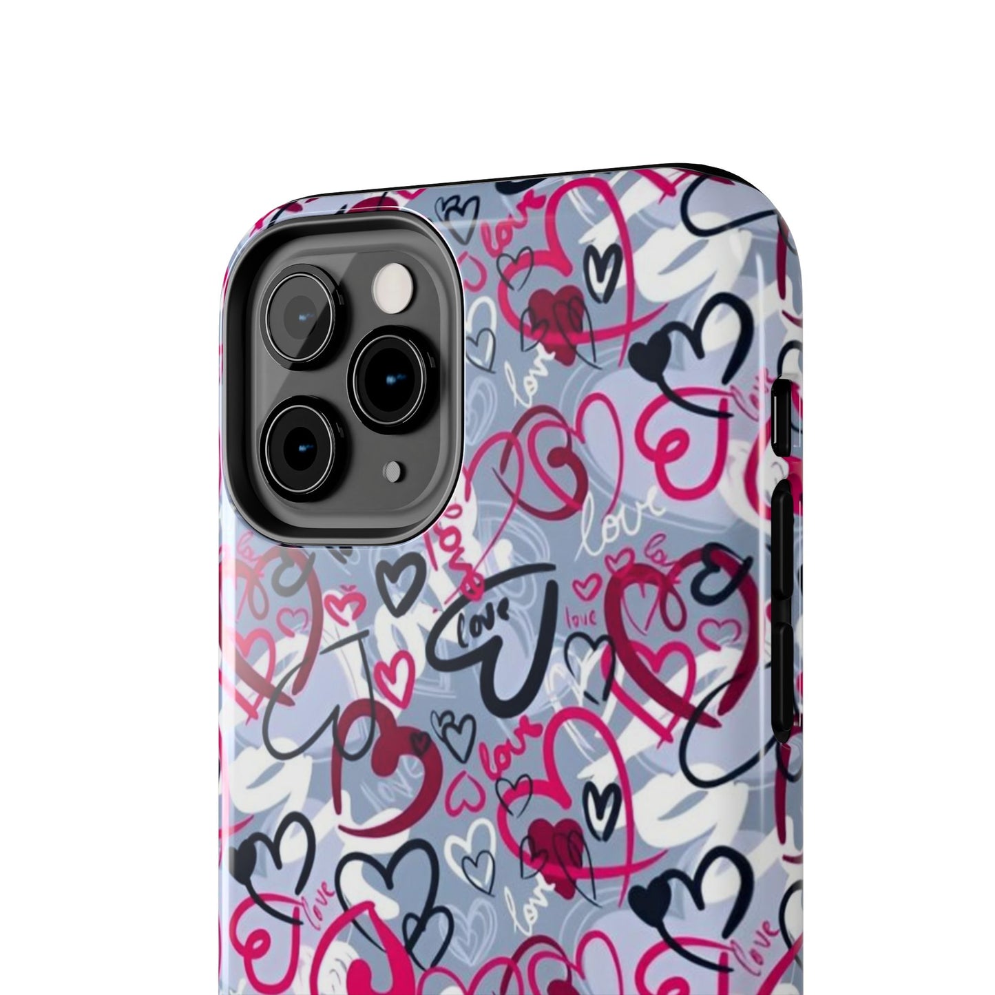 Graffiti Love Hearts iPhone Case