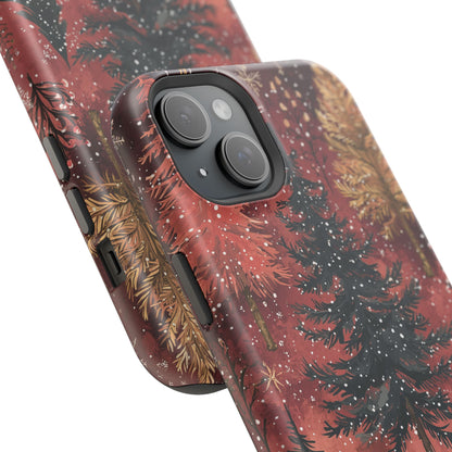 Rustic Red Winter Forest - MagSafe iPhone Series Case