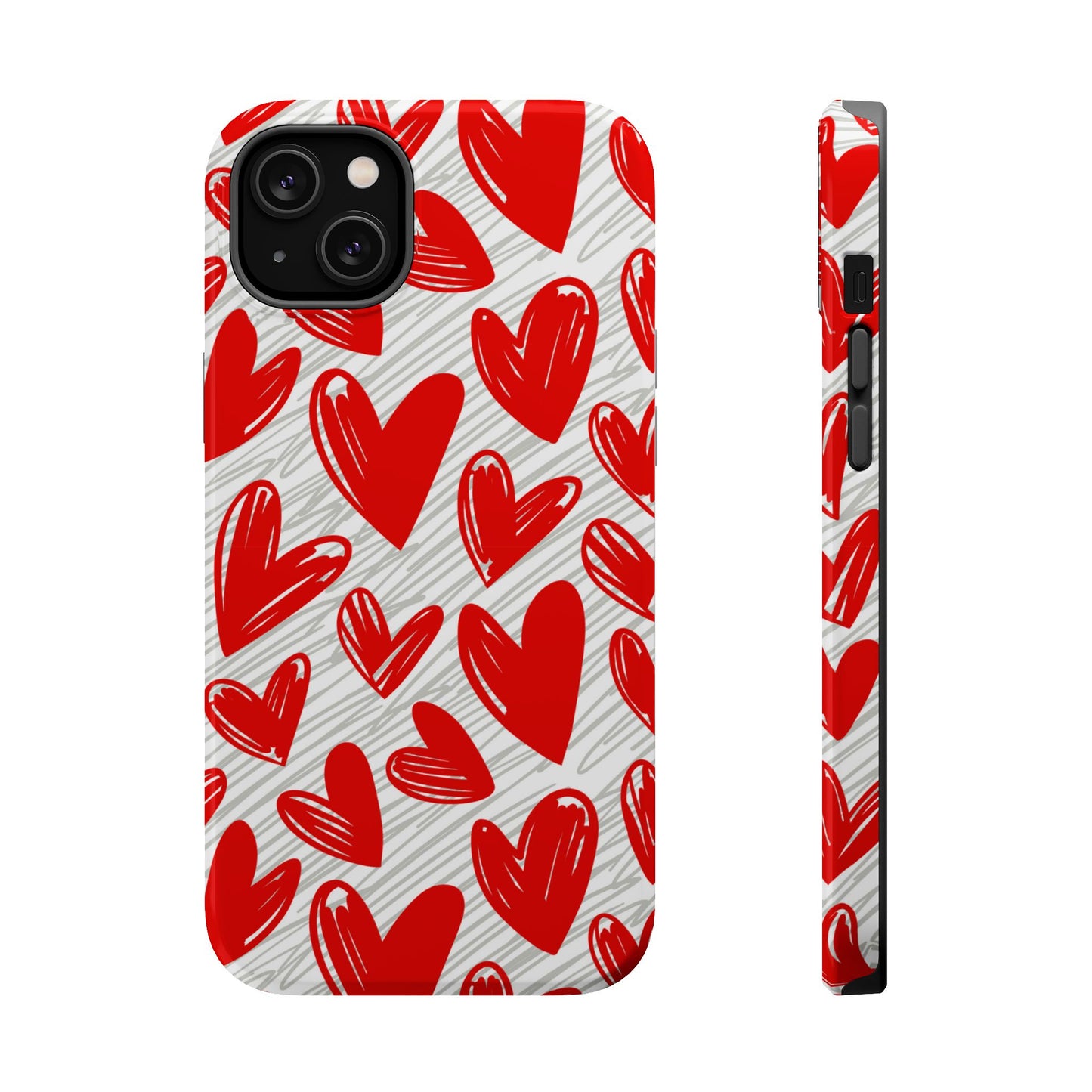 MagSafe Case: Whimsical Heart Doodle