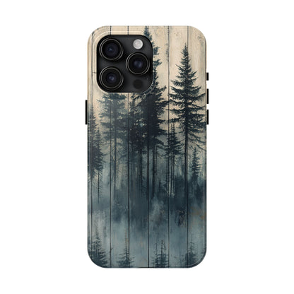 Misty Forest iPhone Case - Rustic Nature-Inspired Protective Cover