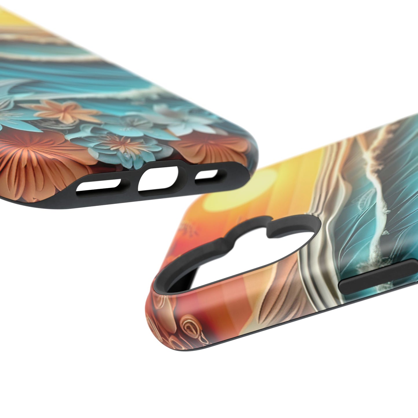 Tropical Sunset Paper Art Ocean – iPhone Series Case