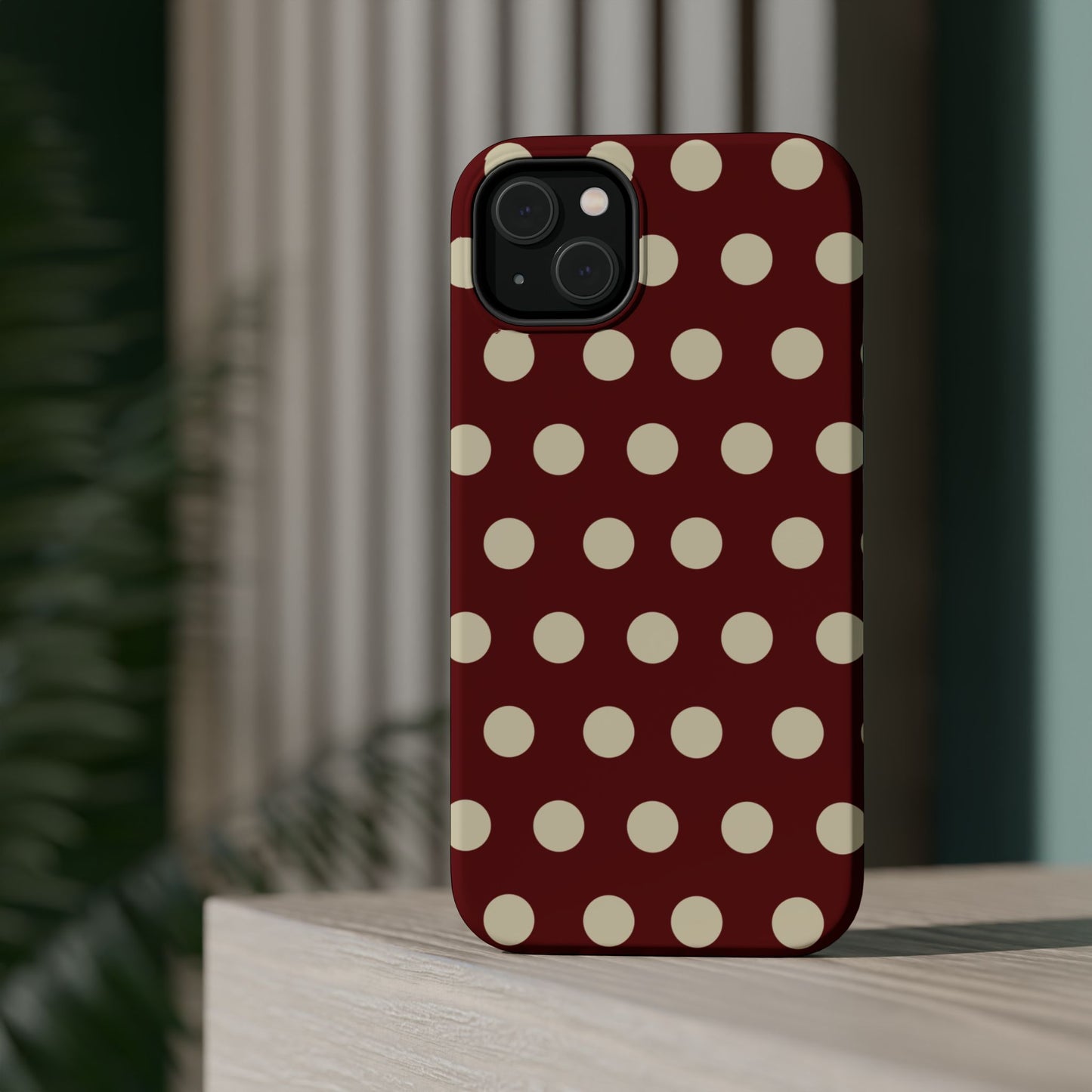 Classic Red & Cream Polka Dots - MagSafe iPhone Case