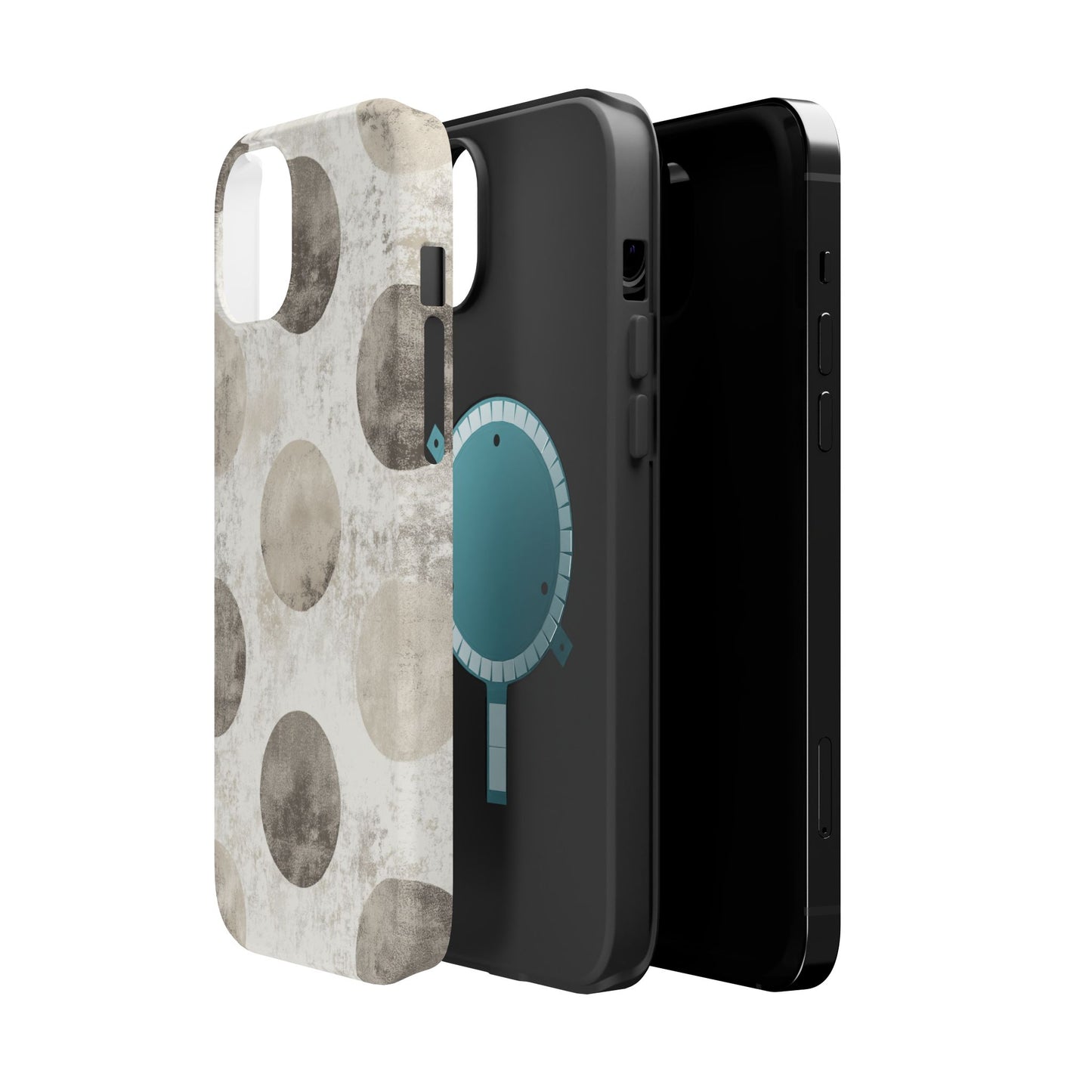 Vintage Polka Dot MagSafe iPhone Case - Minimalist Neutral Protective Cover