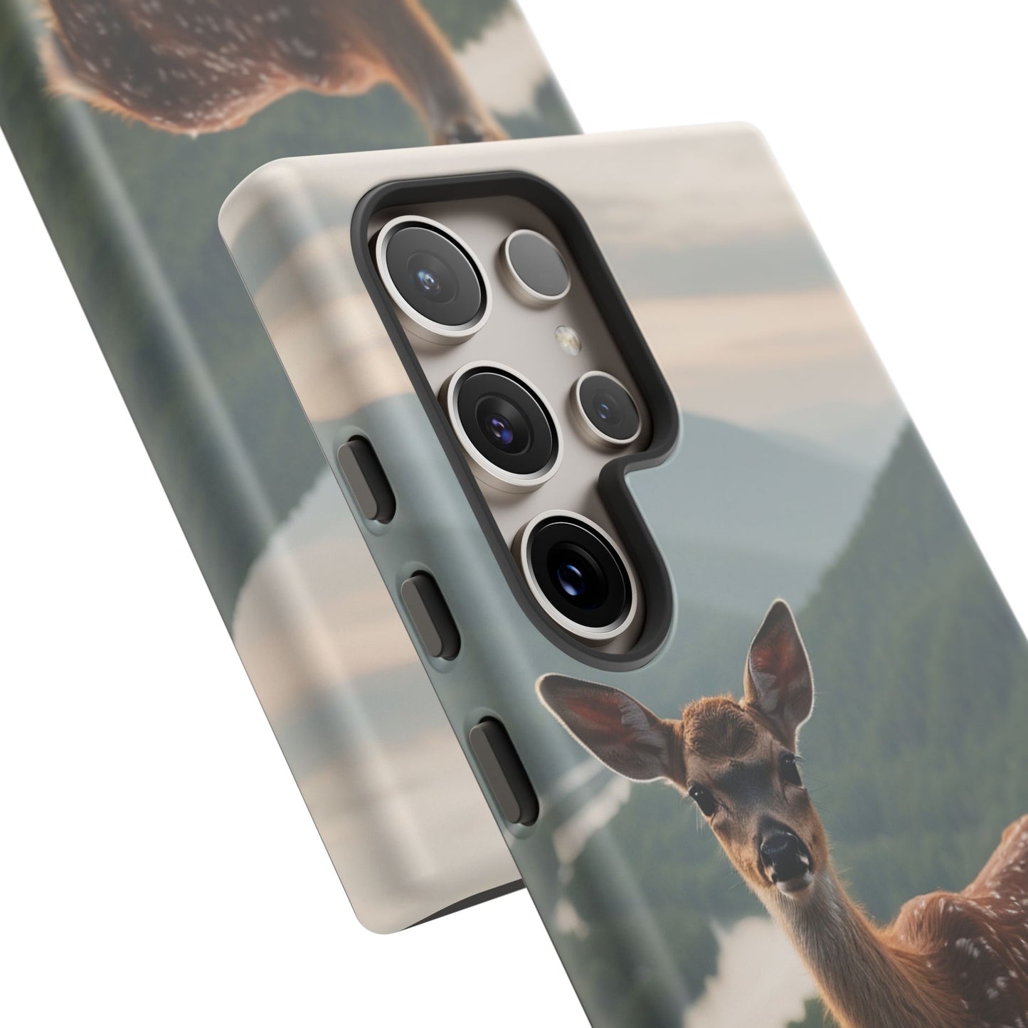 Majestic Fawn Overlooking Mountain Vista Samsung Galaxy Case