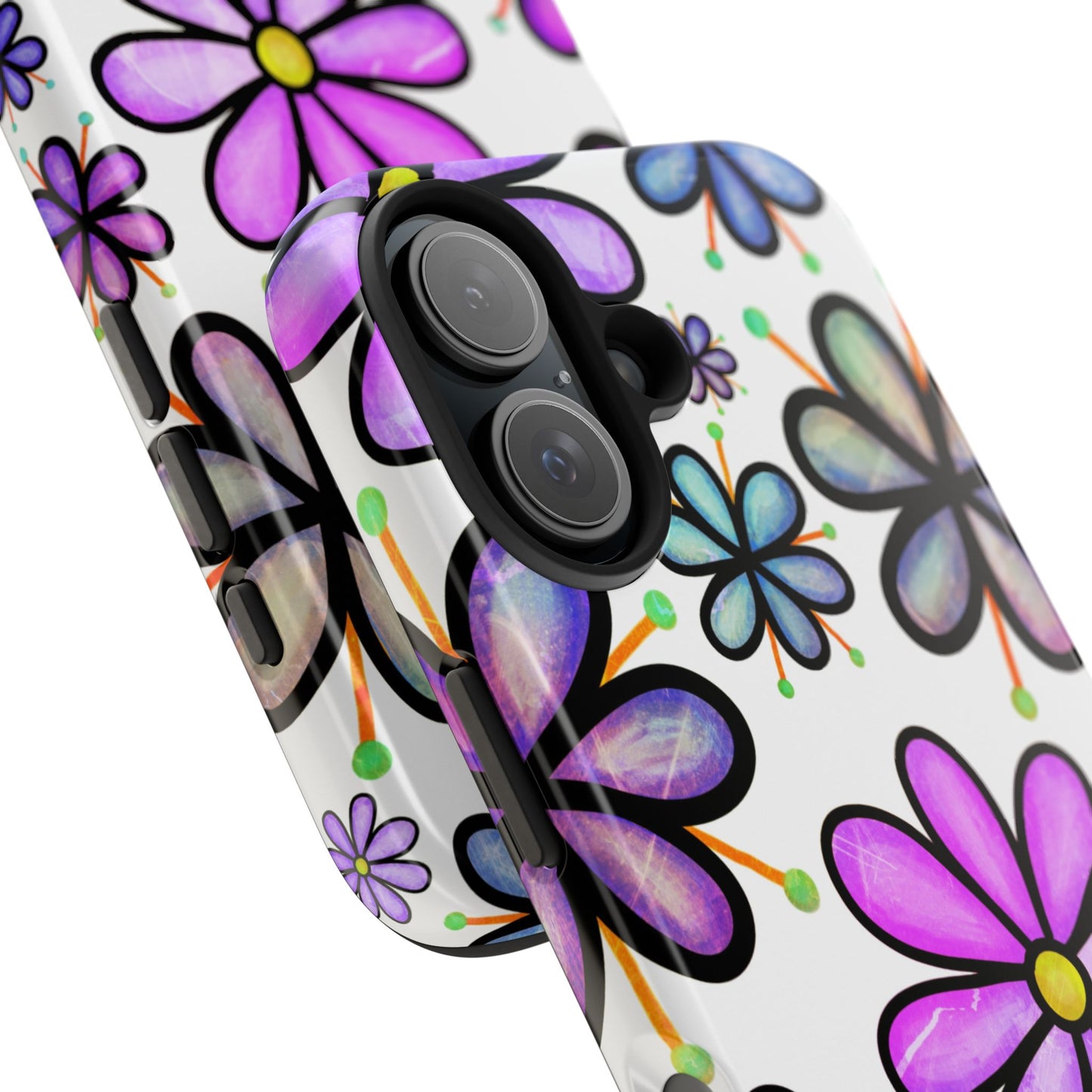 Whimsical Lavender Floral iPhone Case – Ultra-Slim, High-Gloss Finish