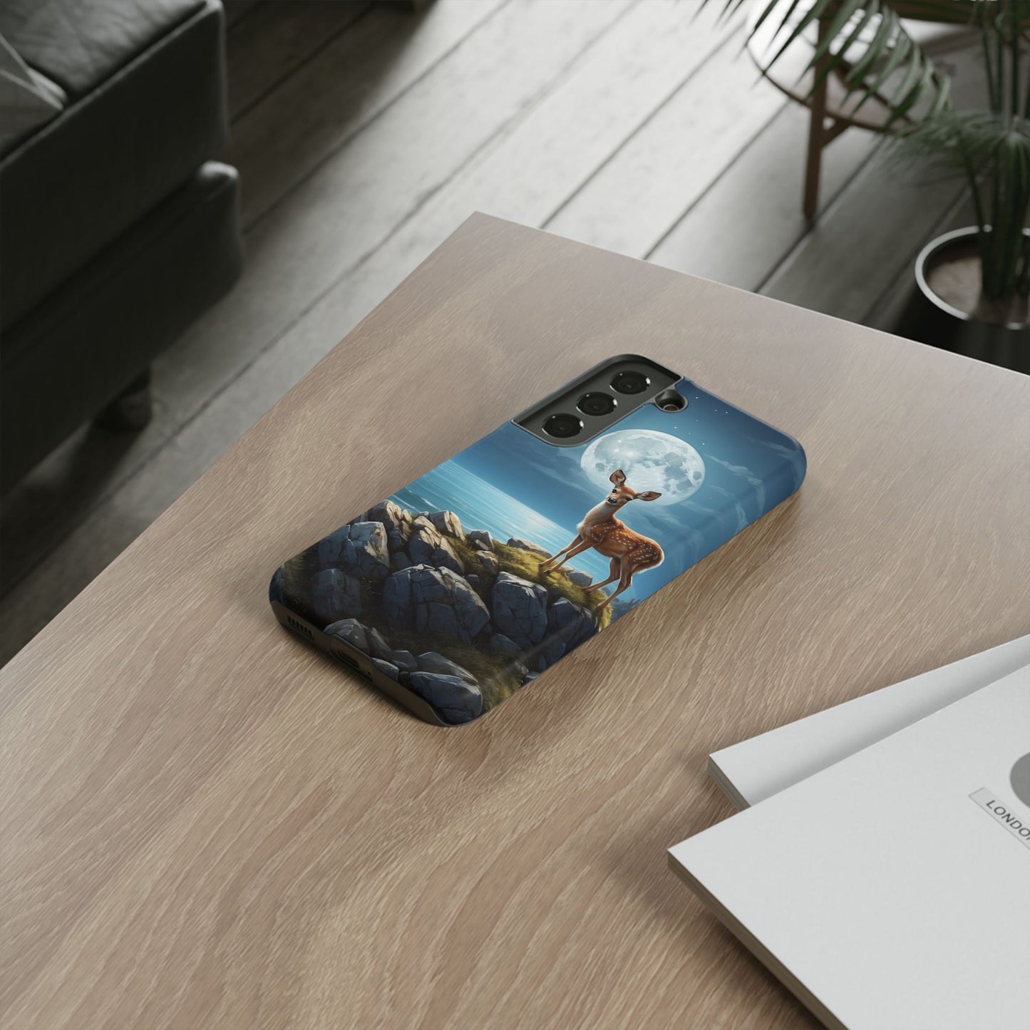 Enchanted Fawn Under the Moonlit Sky Samsung Galaxy Case