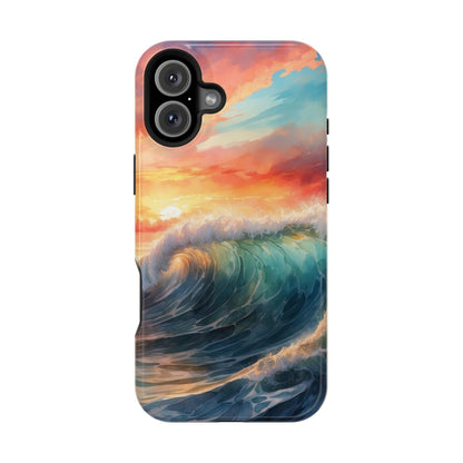 Ocean Wave Sunset MagSafe iPhone Case – Coastal Vibes Design