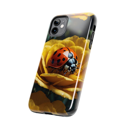 iPhone Case: Ladybug on Yellow Petals