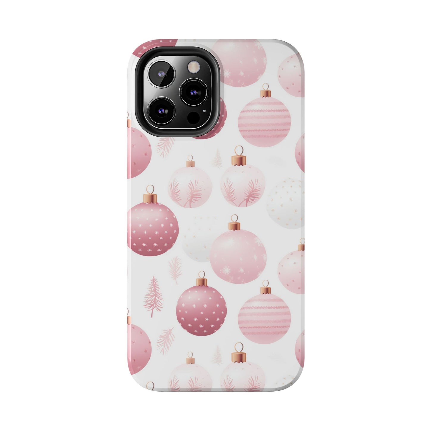 iPhone Case: Merry in Pink – Christmas Balls