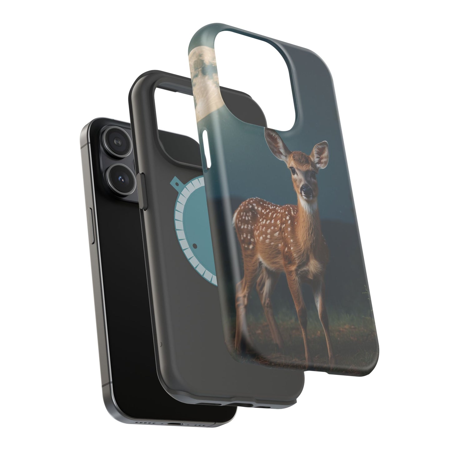 MagSafe-Compatible iPhone Case – Mystic Fawn Under the Moonlit Sky