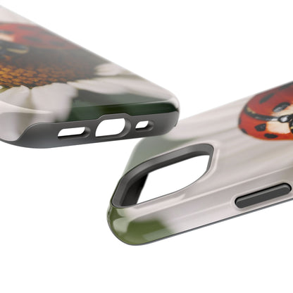 MagSafe iPhone Case: Ladybug on White Daisy