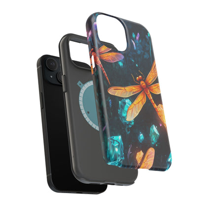 Mystical Dragonflies & Crystals – MagSafe iPhone Series Case