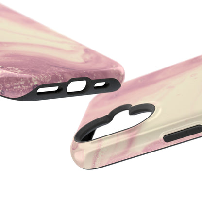 Blush Marble Glow – MagSafe Case with Pink & Rose Gold Marble Design