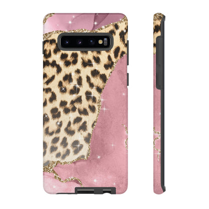 Pink Glam Leopard - Samsung Galaxy Series Case with Glitter Accents