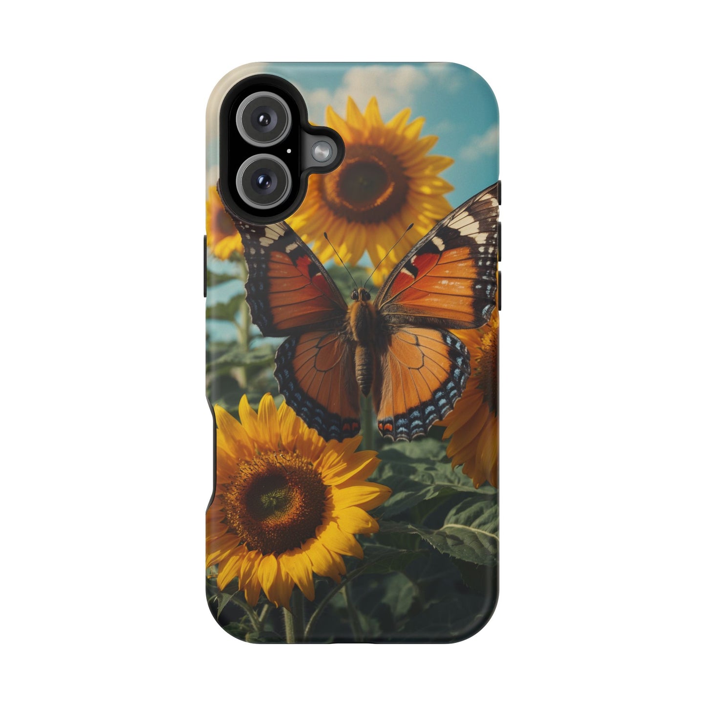 Vibrant Butterfly & Sunflower – MagSafe iPhone Case