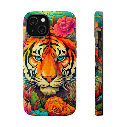 Fierce Rainbow Tiger Art - MagSafe iPhone Case