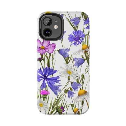 Wildflower Meadow iPhone Case – Purple, Blue, and White Floral Design