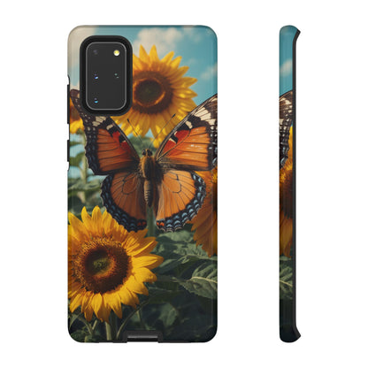 Vibrant Butterfly & Sunflower – Samsung Galaxy Case