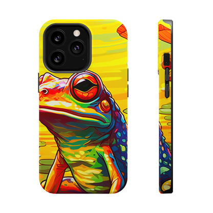 Vibrant Rainbow Frog Design – MagSafe iPhone Case