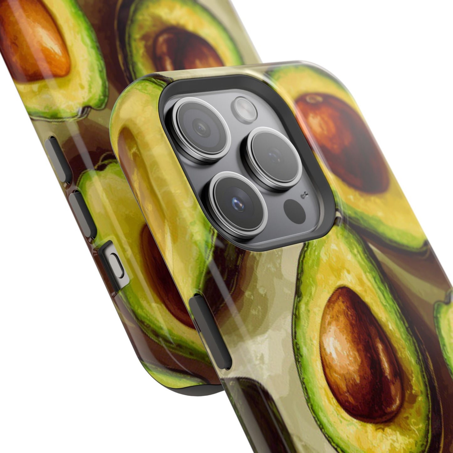 Realistic Avocado MagSafe iPhone Case – Detailed Green Fruit Design, Shockproof Protection