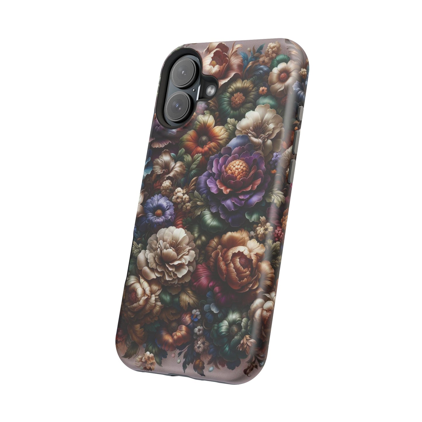 Floral Elegance MagSafe Compatible iPhone Case – Protective Dual-Layer Design with Vibrant Full-Wrap Print