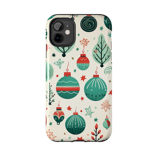 Vintage Christmas Ornaments Pattern – iPhone Series Case