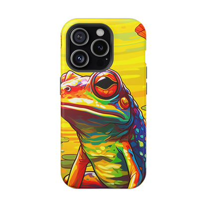 Vibrant Rainbow Frog Design – MagSafe iPhone Case