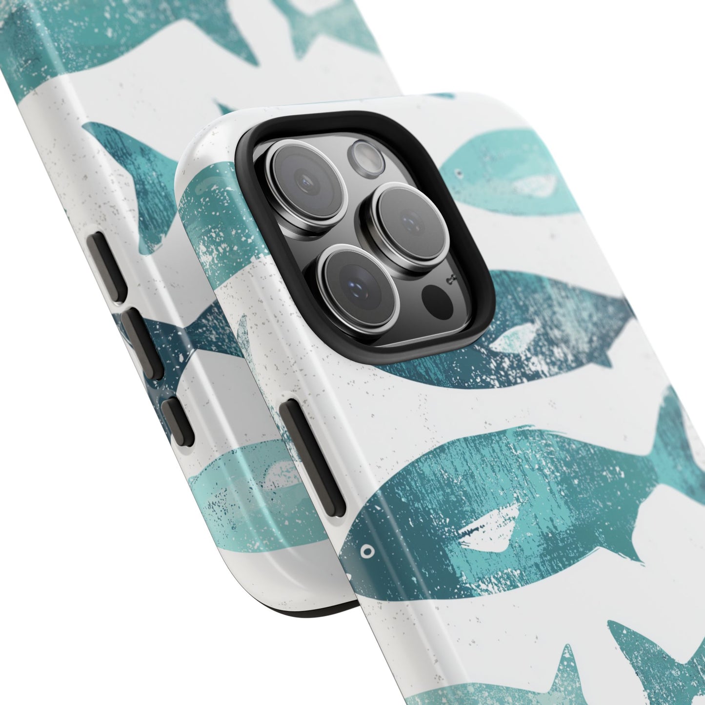 Vintage Blue Fish Print - iPhone Series Case