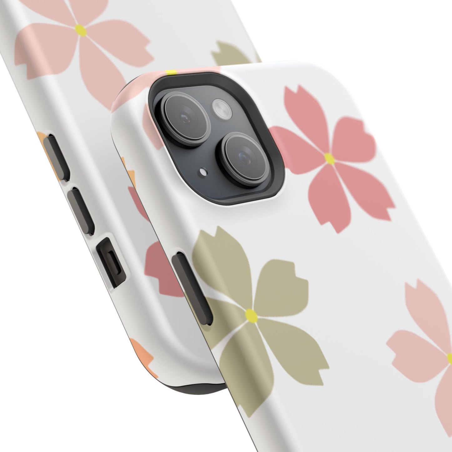 Pastel Sakura Blossom Tough MagSafe iPhone Case – Durable Design with Soft Matte Finish