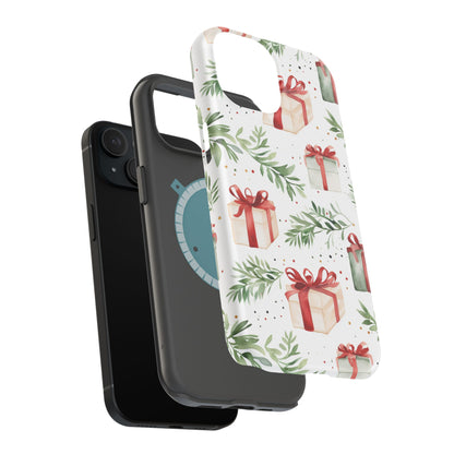 Watercolor Holiday Gifts & Greenery - MagSafe iPhone Series Case