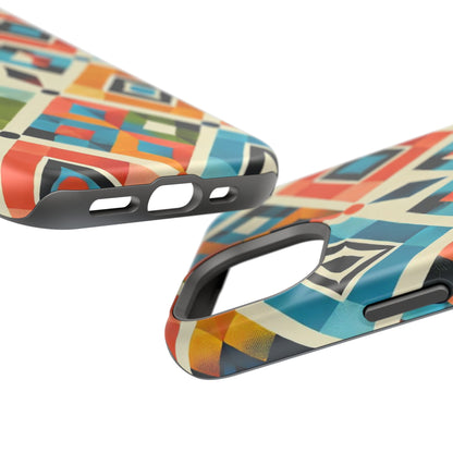 Harlequin Geometric MagSafe iPhone Case - Vibrant Abstract Protective Cover