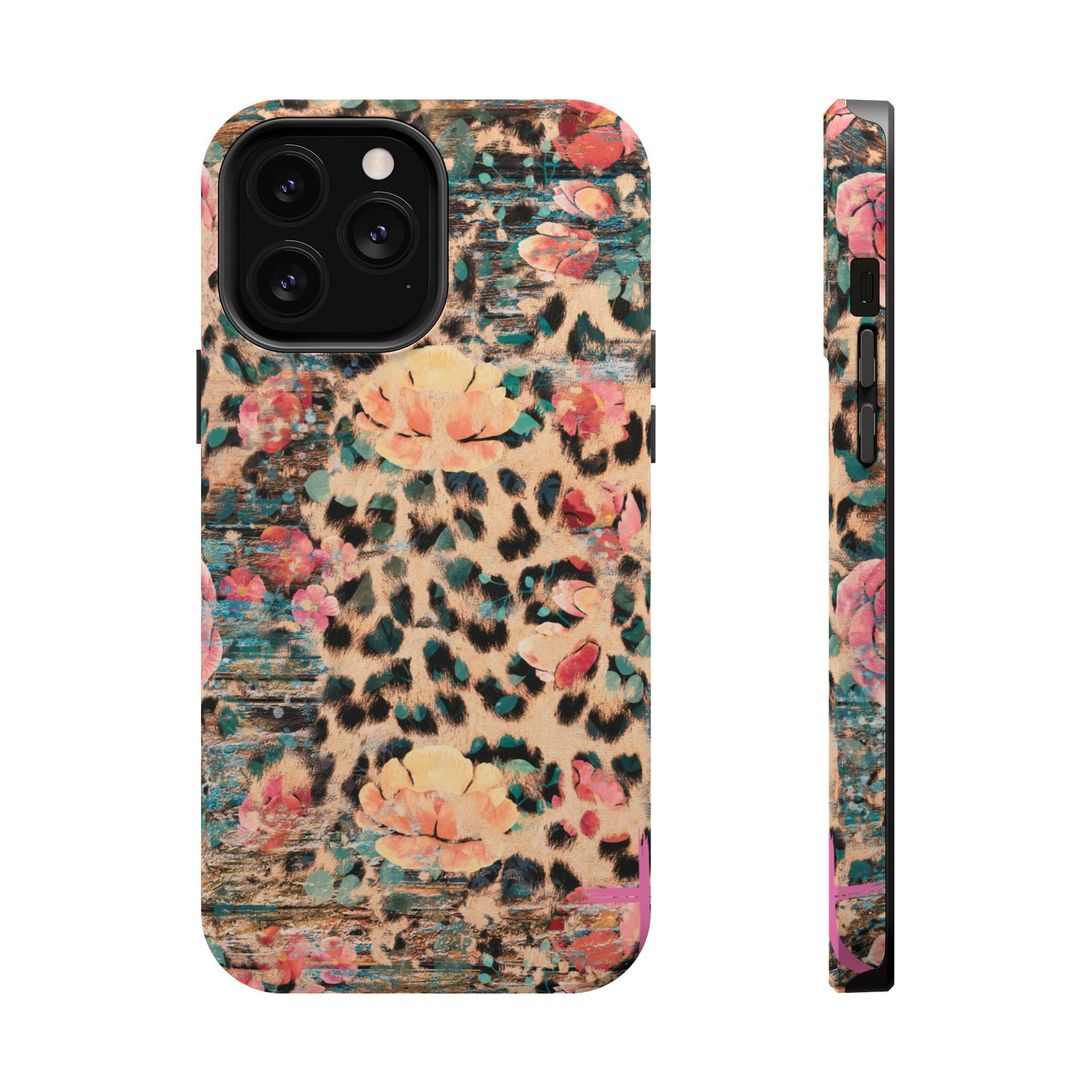 Rustic Floral Leopard - MagSafe iPhone Series Case