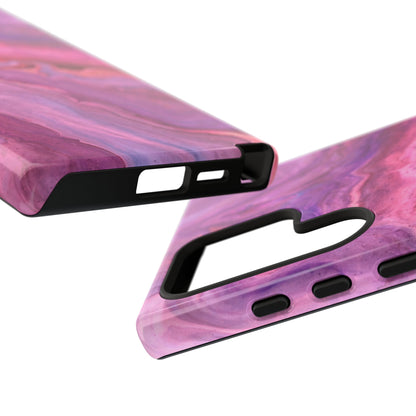 Lavender Dreamscape – Samsung Galaxy Case with Purple & Pink Marble Art