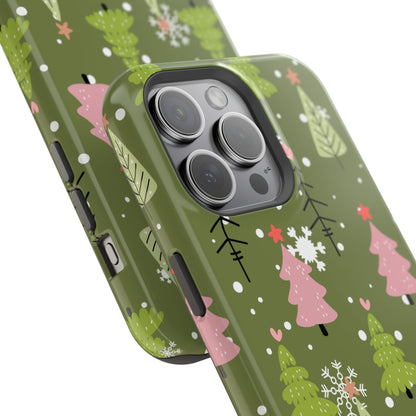 Whimsical Christmas Tree Pattern – MagSafe Phone Series Case