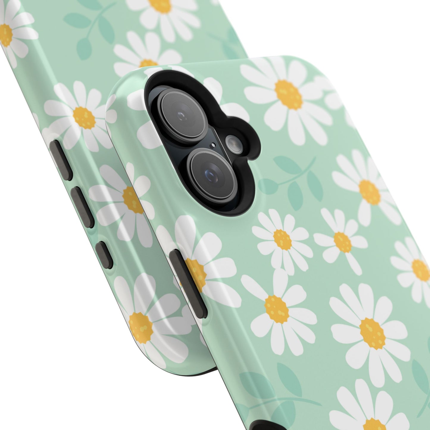 Charming Daisy Floral Tough MagSafe iPhone Case – Spring Pastel Design, Shockproof & Slim