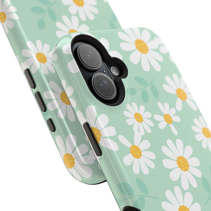 Charming Daisy Floral Tough MagSafe iPhone Case – Spring Pastel Design, Shockproof & Slim