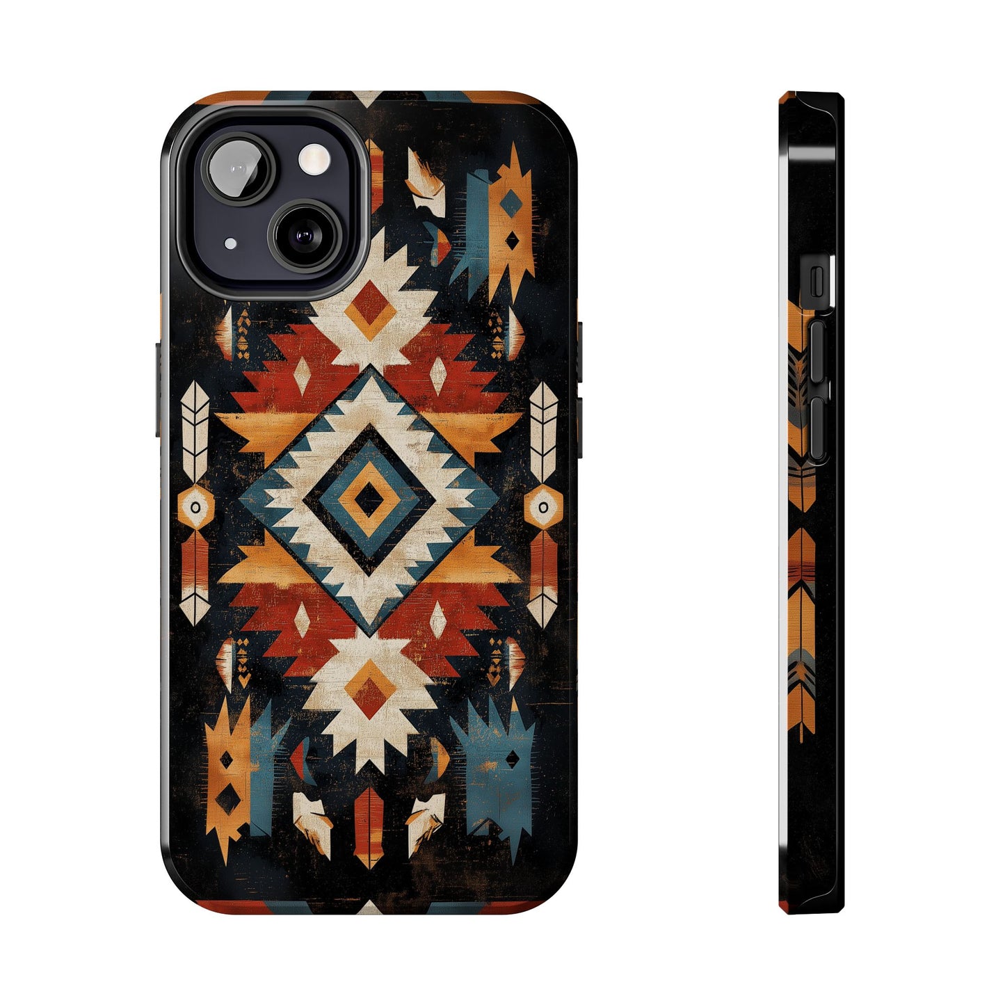 Southwestern Arrow & Diamond Tough iPhone Case – Bold Tribal Design, Dual - Layer Protection - BOGO Cases