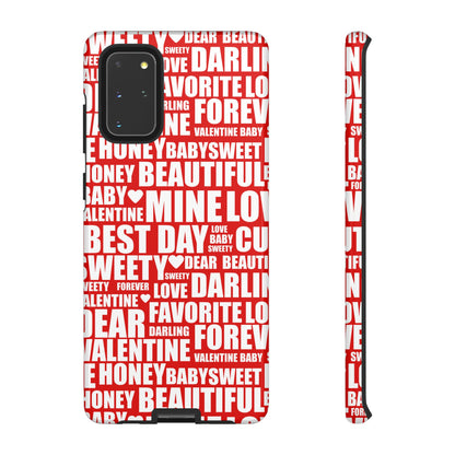 Valentine's Love Typography Samsung Galaxy Case