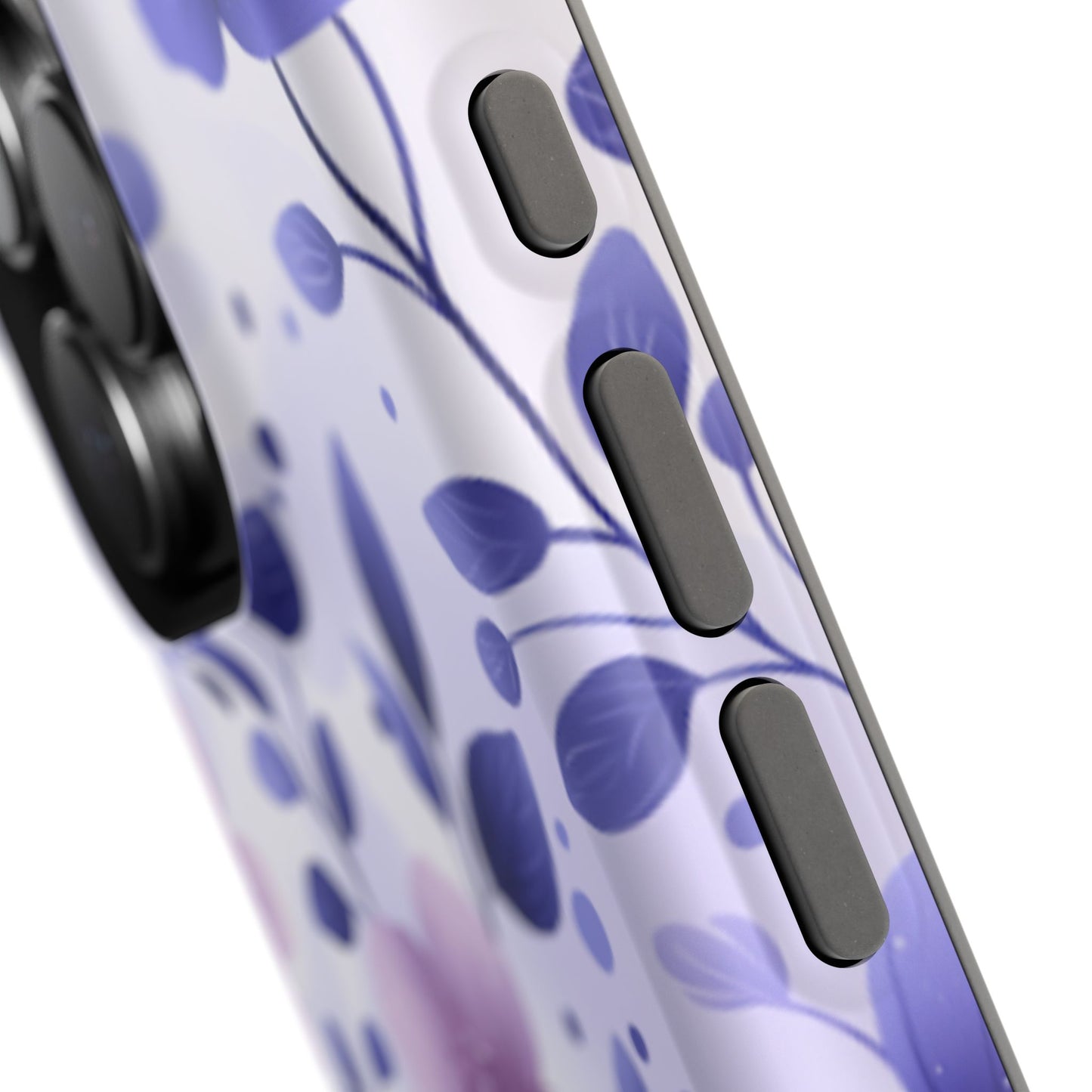 Purple Floral MagSafe iPhone Case – Durable Protection with Elegant Flower Design