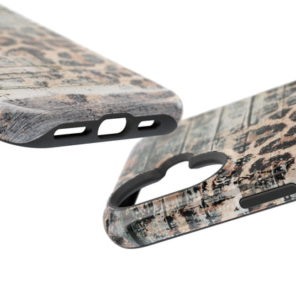 Rustic Leopard Wood Print - MagSafe iPhone Series Case