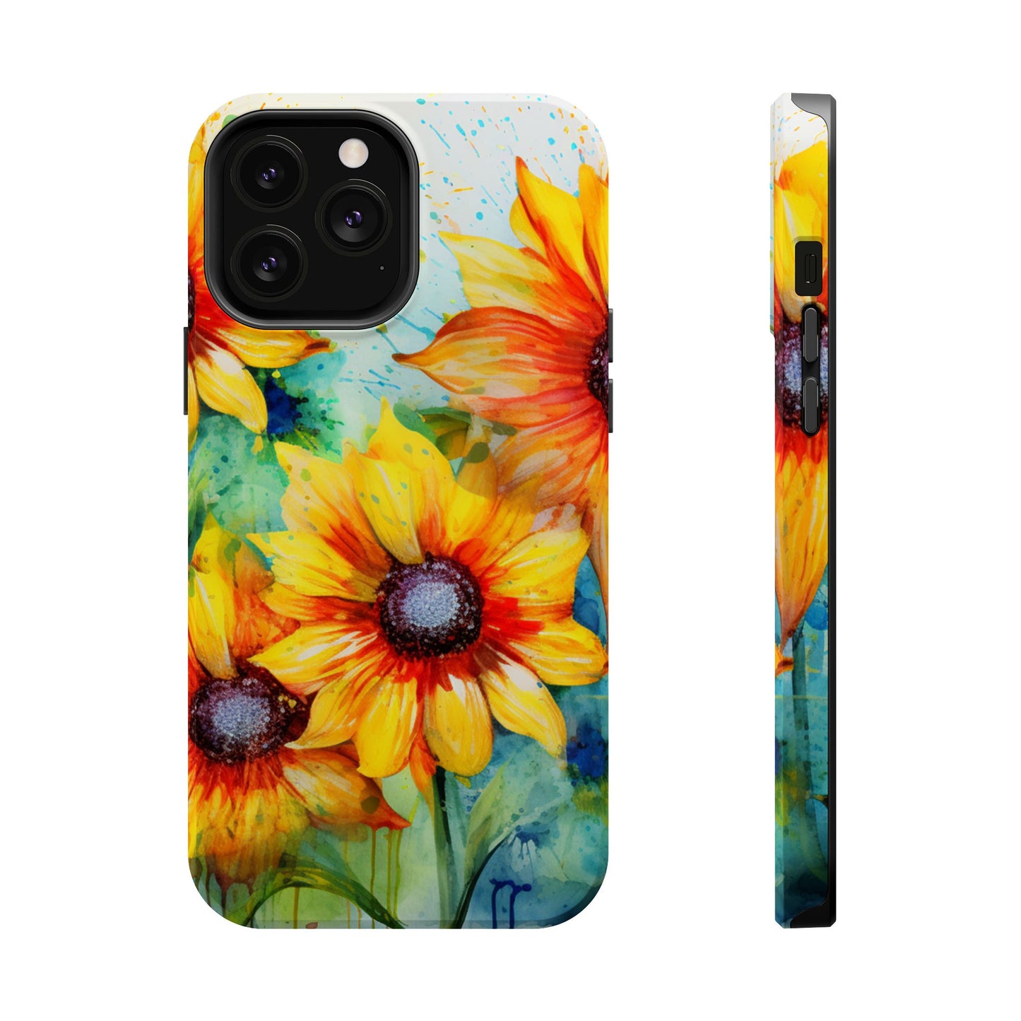 Watercolor Sunflower Splash - MagSafe iPhone Series Case