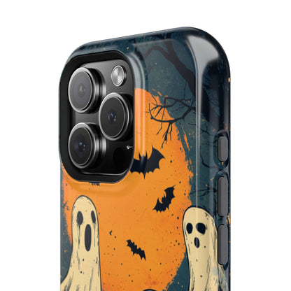 Haunted Ghosts & Full Moon MagSafe iPhone Case – Spooky Halloween Design