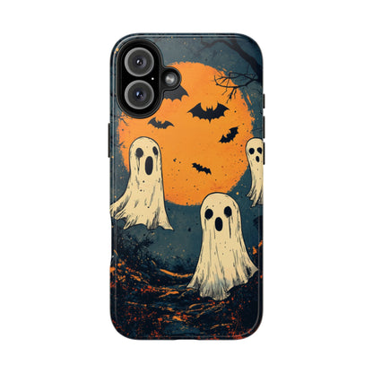 Haunted Ghosts & Full Moon iPhone Case – Spooky Halloween Design