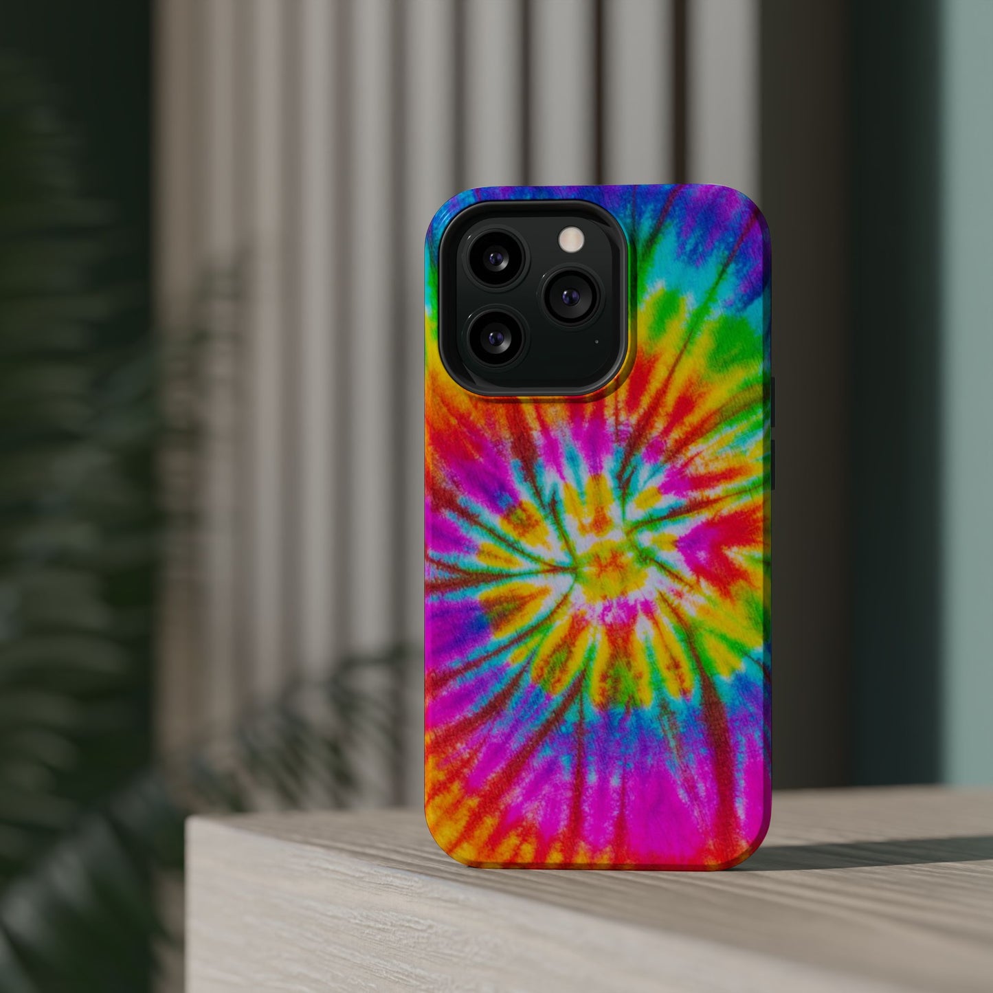 Rainbow Spiral Tie-Dye MagSafe Case – Vibrant Colors & Functionality