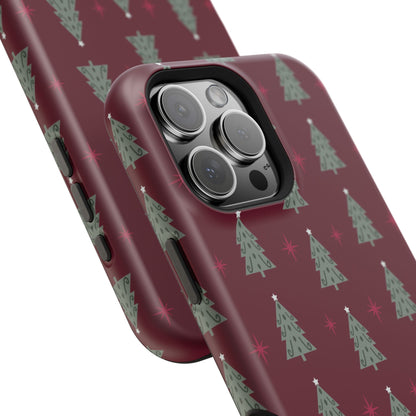 Retro Christmas Tree Pattern – MagSafe iPhone Series Case