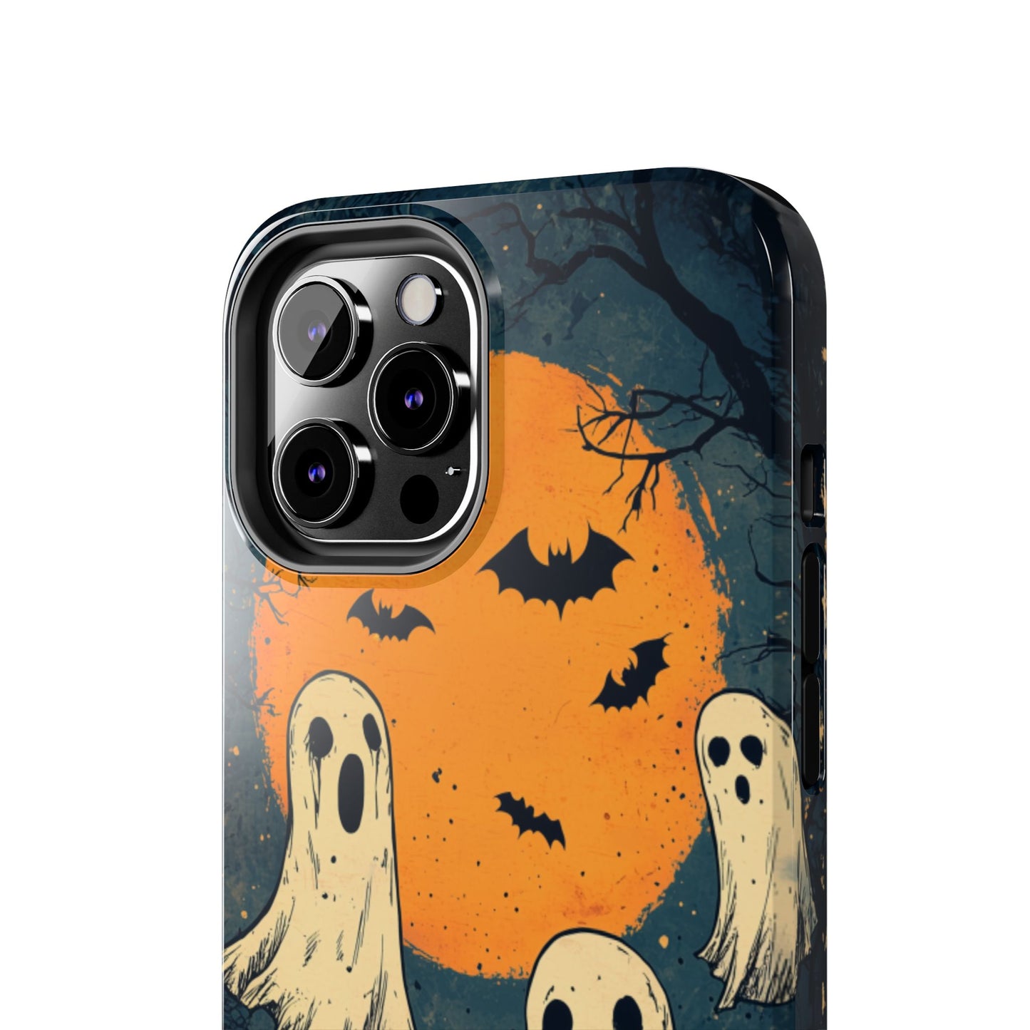 Haunted Ghosts & Full Moon iPhone Case – Spooky Halloween Design